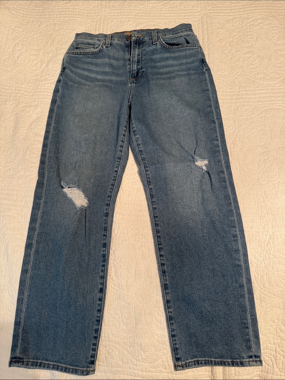 Joe's Jeans Distressed Straight Leg in Blue